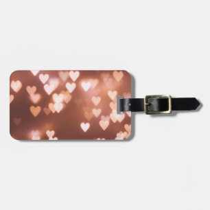 PINK VALENTINE"S DAY HEARTS LUGGAGE TAG