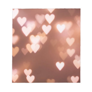 PINK VALENTINE"S DAY HEARTS NOTEPAD