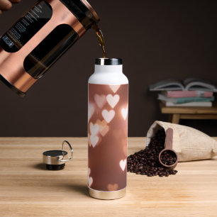 PINK VALENTINE"S DAY HEARTS WATER BOTTLE