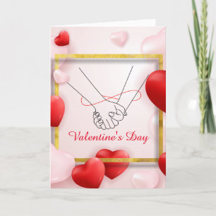 Pink Valentine’s Day Love Folded Holiday Card