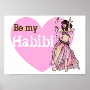 Pink Valentines Belly Dancer Poster