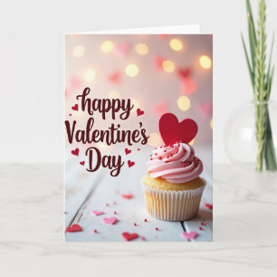 Pink Valentines Cupcake Card