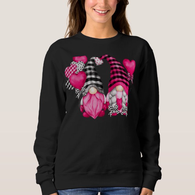 Pink Valentines Day Motif With Heart Ballons Cute  Sweatshirt (Front)