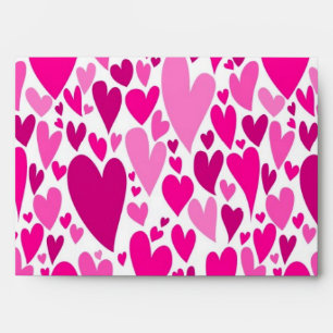 Pink Valentine's hearts Envelope