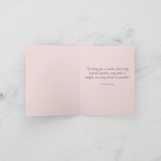 Pink Vanagon Folded Holiday Card (Inside)