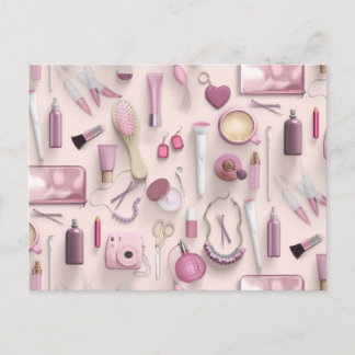Pink Vanity Table Postcard