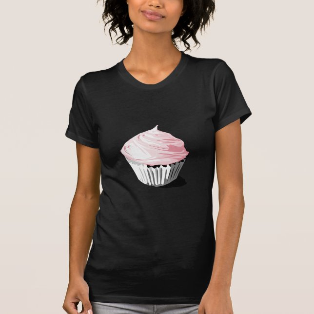 Pink vector cupcake template products T-Shirt (Front)