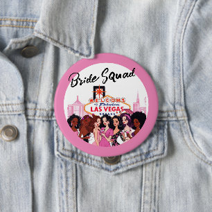 Pink Vegas Bachelorette Party 10 Cm Round Badge