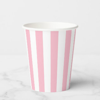 Pink Vertical Stripe Garden Party Paper Cups