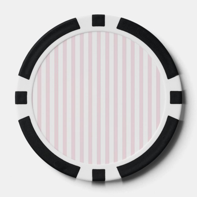 Pink Vertical Stripe Poker Chips (Front)