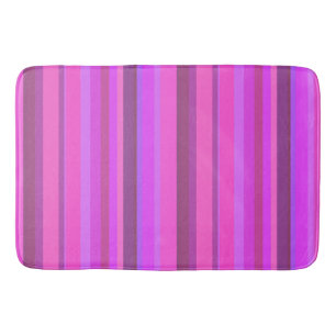 Pink vertical stripes bath mat