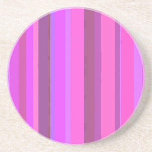 Pink vertical stripes coaster