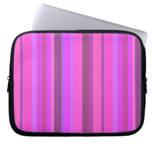Pink vertical stripes laptop sleeve