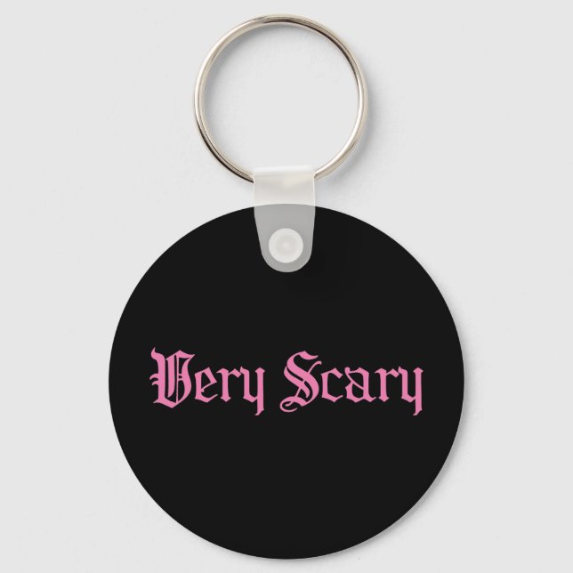 Pink Very Scary Key Ring (Front)