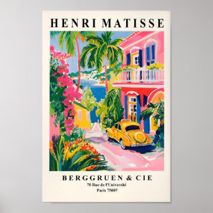 Pink Vibes Matisse Art, Beachy Decor, Preppy Wall  Poster