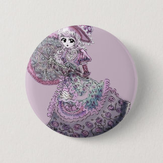 Pink Victorian Anime Girl Gothic Lolita Vintage 6 Cm Round Badge