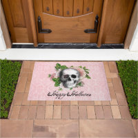 Pink Victorian Gothic Skull Halloween 