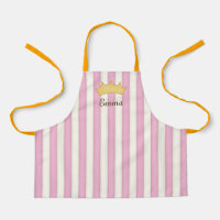 Pink Victorian Stripes Personalised Name Princess