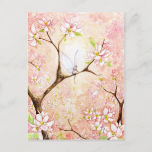 Pink View Blossom Postcard