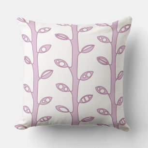Pink VINES Retro DESIGN Throw Pillow