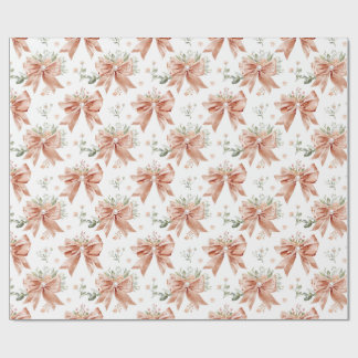 Pink Vintage Bow Wrapping Paper | Gift Wrap