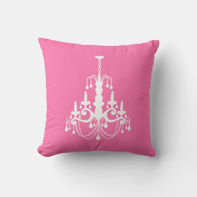 Pink Vintage Chandelier {pick your colour} Cushion (Front)
