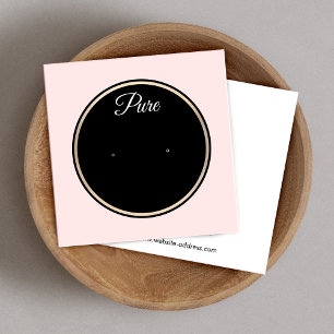 Pink Vintage Circle Stud Earring Display Holder