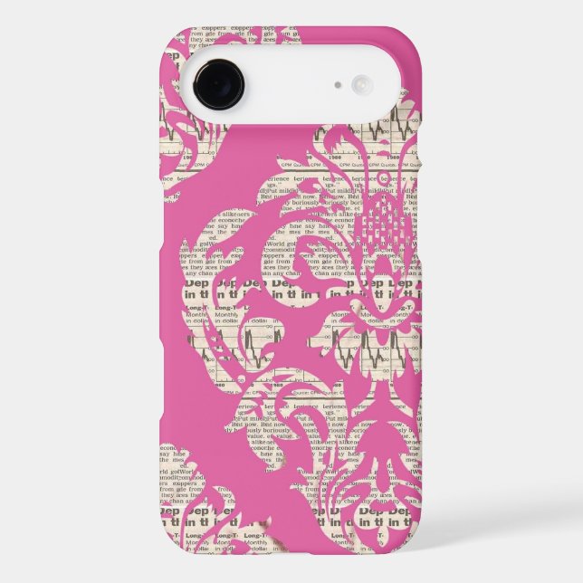 Pink Vintage Damask iPhone 5 Case (Back)