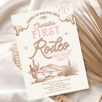 Pink Vintage Desert First Rodeo 1st Birthday