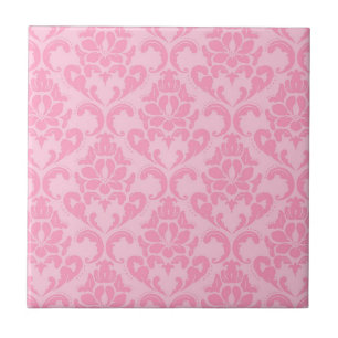 Pink Vintage Design Ceramic Tile