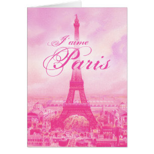Pink Vintage Eiffel Tower