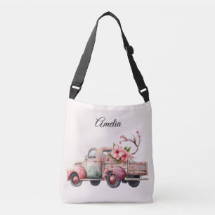 Pink Vintage Farmer's Truck Crossbody Bag