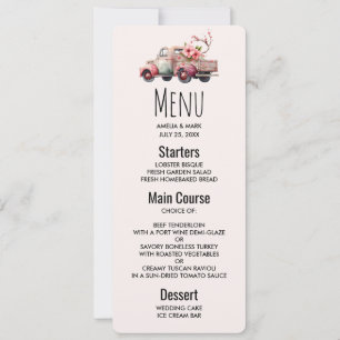 Pink Vintage Farmer's Truck Invitation