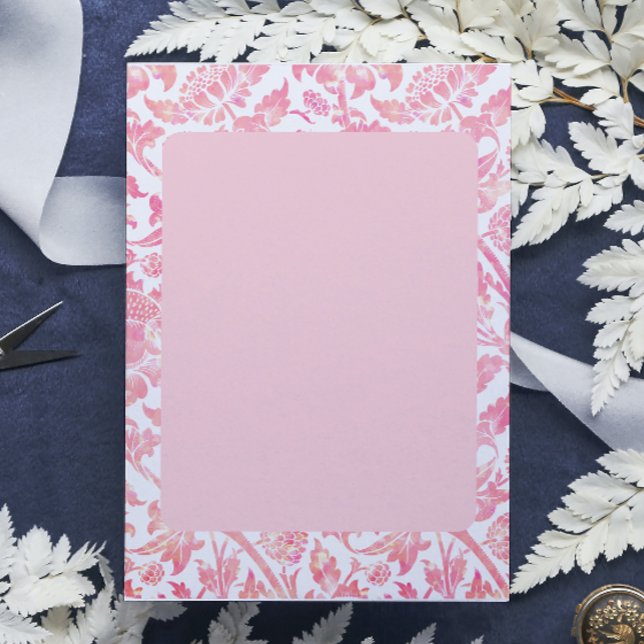 Pink vintage floral blank invitation template  (Creator Uploaded)