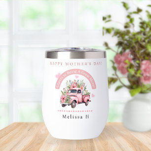 Pink Vintage Floral Truck Happy Mother's Day