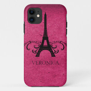 Pink Vintage French Flourish iPhone 11 Case