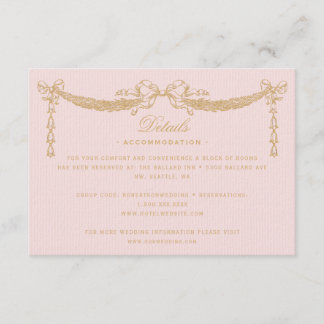 Pink Vintage Paris Glam Details Enclosure Card