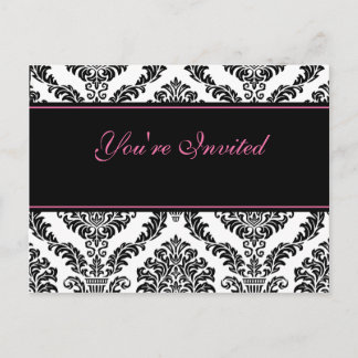 Pink Vintage PC Invitation Postcard