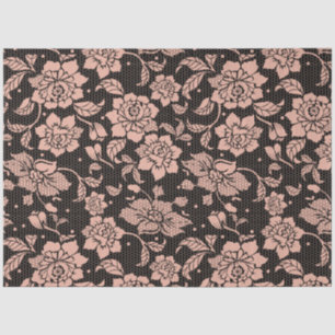 Pink Vintage peony floral decoupage Tissue Paper