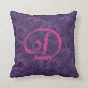 Pink Vintage Rose D Cushion