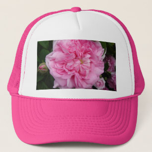 Pink Vintage Rose floral Flowers Trucker Hat