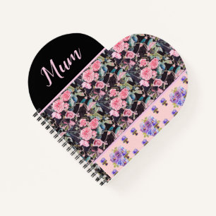 Pink Vintage Rose Roses Watercolor Mothers Journal