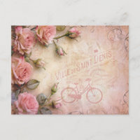 Pink Vintage Roses Decoupage Pattern
