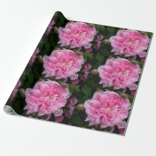 Pink Vintage Roses flowers floral Wrapping Paper