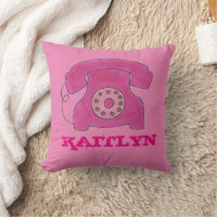 Pink Vintage Rotary Phone Telephone Retro Decor