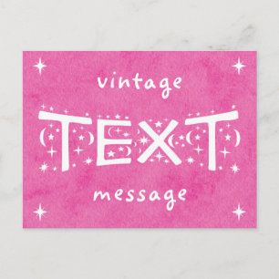 Pink Vintage Text Message Postcard