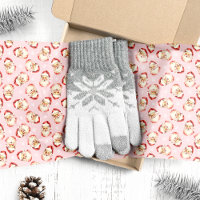 Pink Vintage Watercolor Santa Claus Christmas