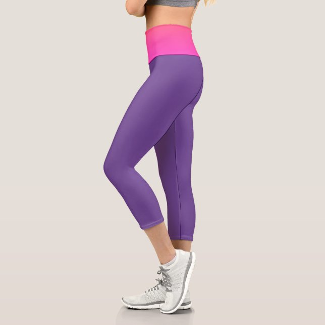  Pink + Violet   Capri Leggings (Left)