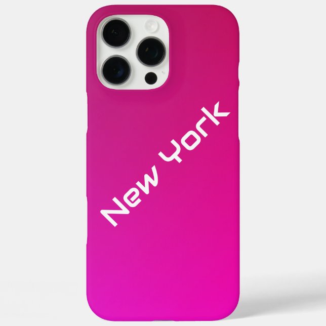 Pink-Violet Gradient Featuring New York Typography Case-Mate iPhone Case (Back)