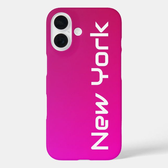 Pink-Violet Gradient Featuring New York Typography Case-Mate iPhone Case (Back)
